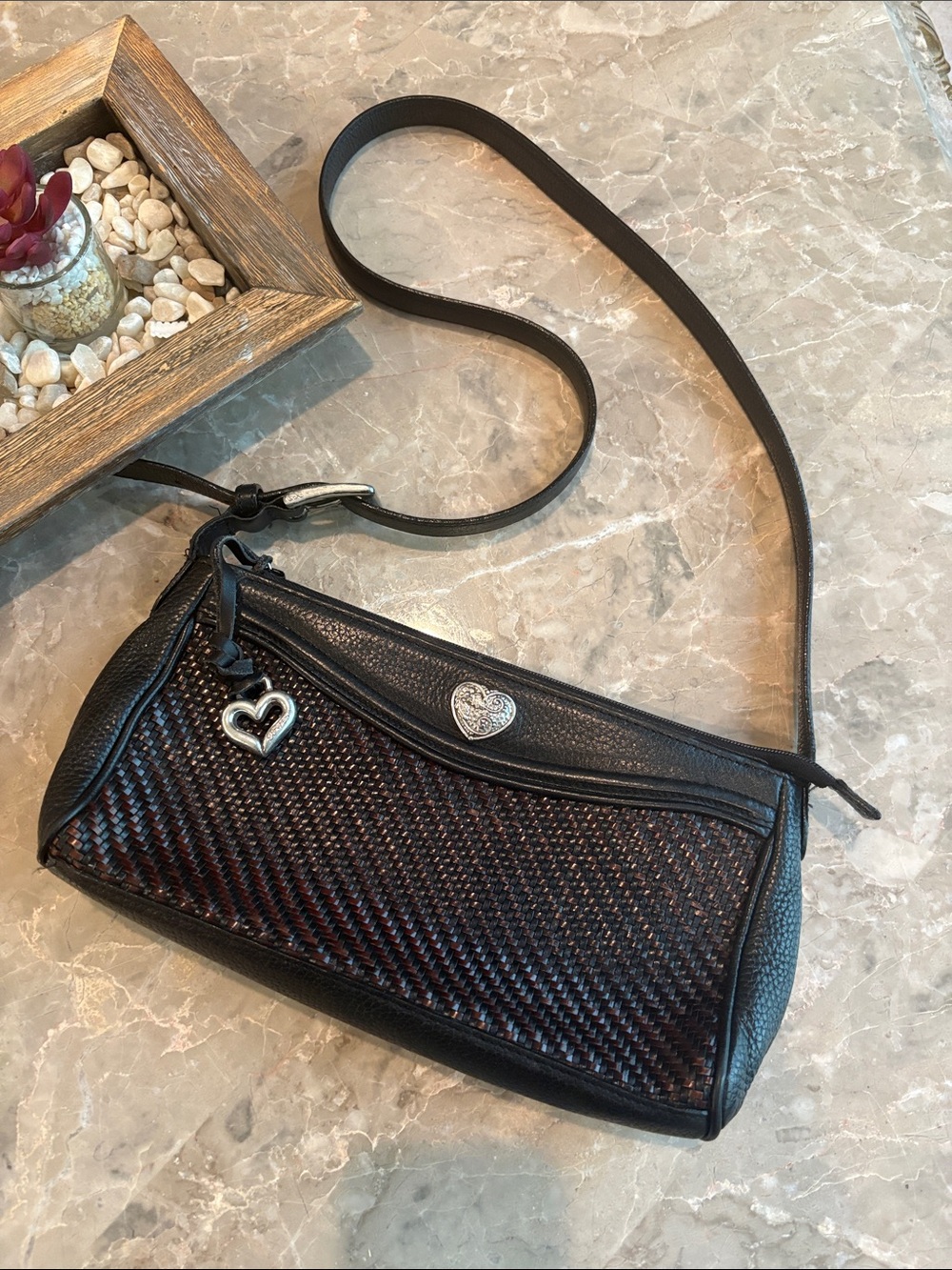 Brighton woven leather purse
